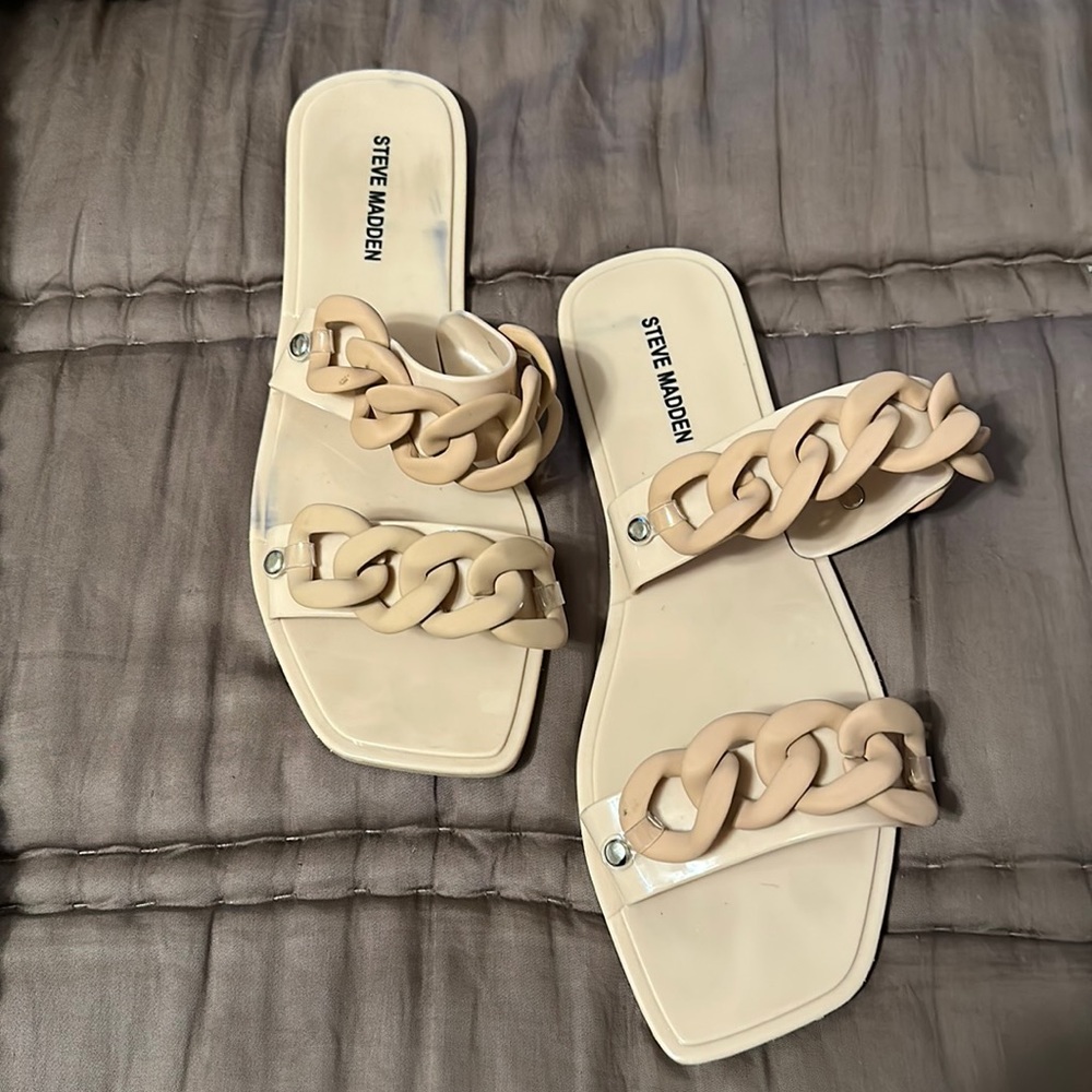 Steve Madden Tan Chain Detail Sandal